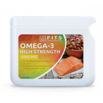 Omega-3 kapsulės 330mg EPA/220mg DHR MAKSIMALUS! 1000 mg 30 vnt - FITS