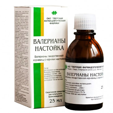 BALDRIJĀNA TINKTŪRA 25 ml - Tveras farmācijas rūpnīca (Valerīns)