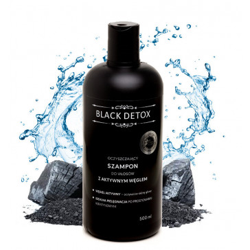 Cleansing hair shampoo with activated carbon SLS-free 500 ml