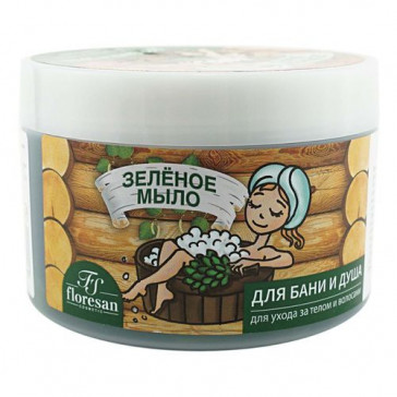 Зеленое таежное мыло для ванны и душа для тела/волос, 450 г
