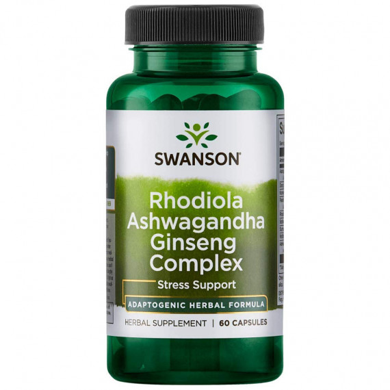 ROSE GOLDEN ROOT, AMAZING CHEESE BERRY, GINSENG COMPLEX CAPSULES N60 - SWANSO(RHODIOLA/ASHWA