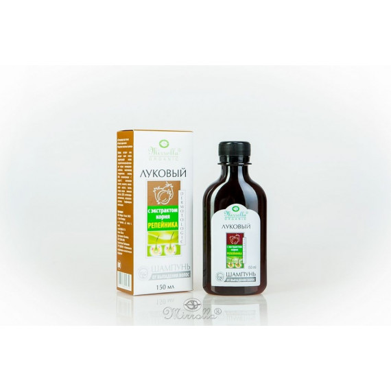 Onion shampoo with burdock root extract 150 ml - Mirrolla (luk+burdock) (лук+репейник)