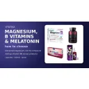 Magneesium, B-grupi vitamiinid ja melatoniin Vitateka kataloogist: kapslid, tabletid ja sprei