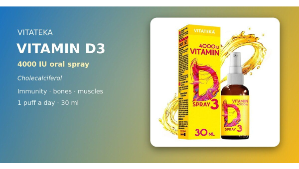 D3-vitamiin 4000 IU sprei VITATEKA 30 ml