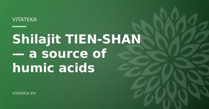 Shilajit "TIEN-SHAN". Food supplement, is a source of humic acids.