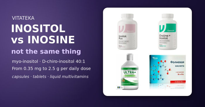 OstroViti inositooli kapslid ja tabletid, VITATEKA Ultra+ vedelad multivitamiinid ja foolhape Vitateka valikust