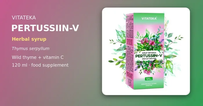 Pertussiin-V herbal syrup VITATEKA 120 ml