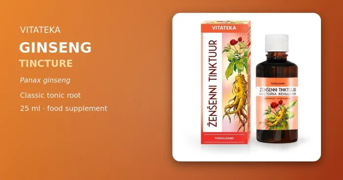 Ženšenni tinktuur VITATEKA 25 ml
