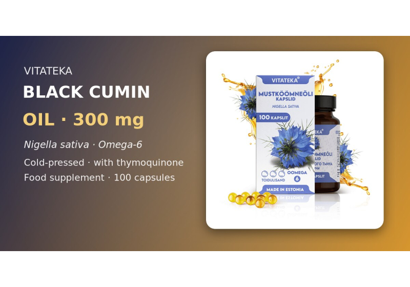 Mustköömneõli kapslid VITATEKA 300 mg, 100 kapslit