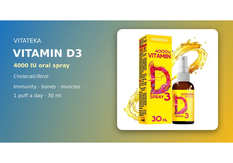 D3-vitamiin 4000 IU sprei VITATEKA 30 ml