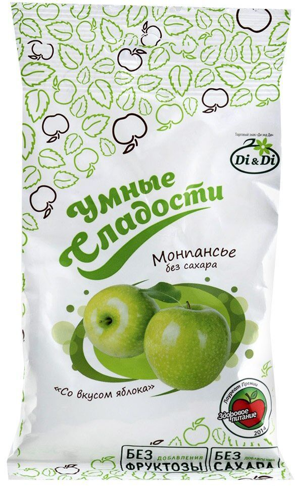 Suhkruvaba kommid õunaga 55 g - Nutikad Maiustused - Di&Di