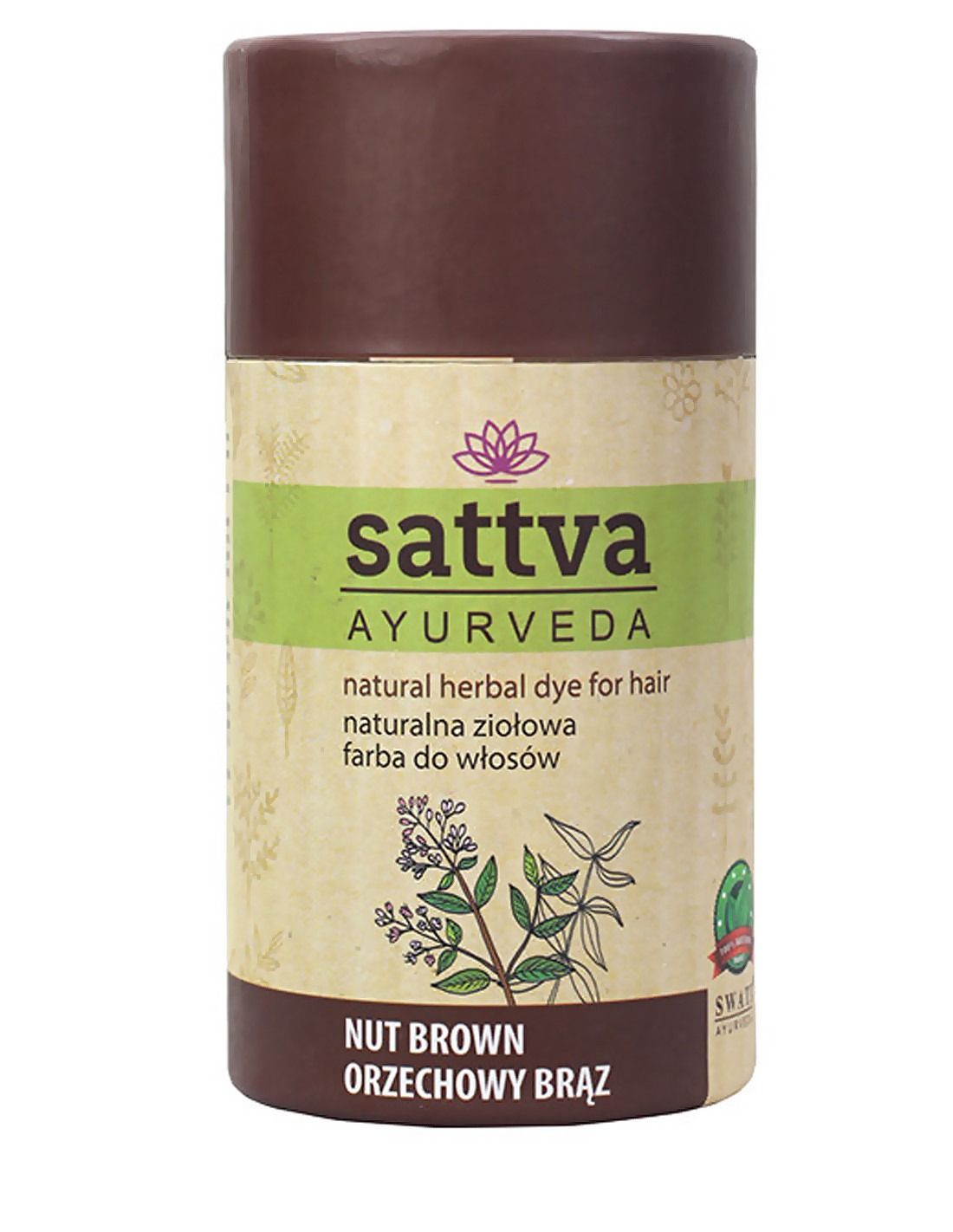 TAIMNE KASTAN JUUKSEVÄRV  NUT BROWN  150G SATTVA