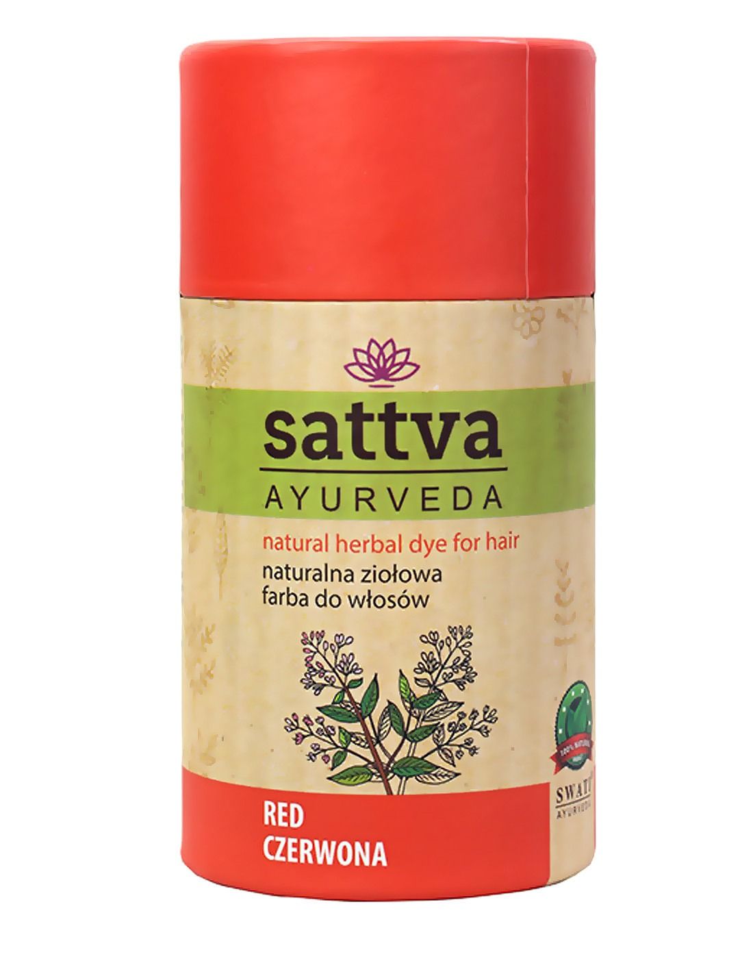 TAIMNE PUNANE JUUKSEVÄRV  150G SATTVA