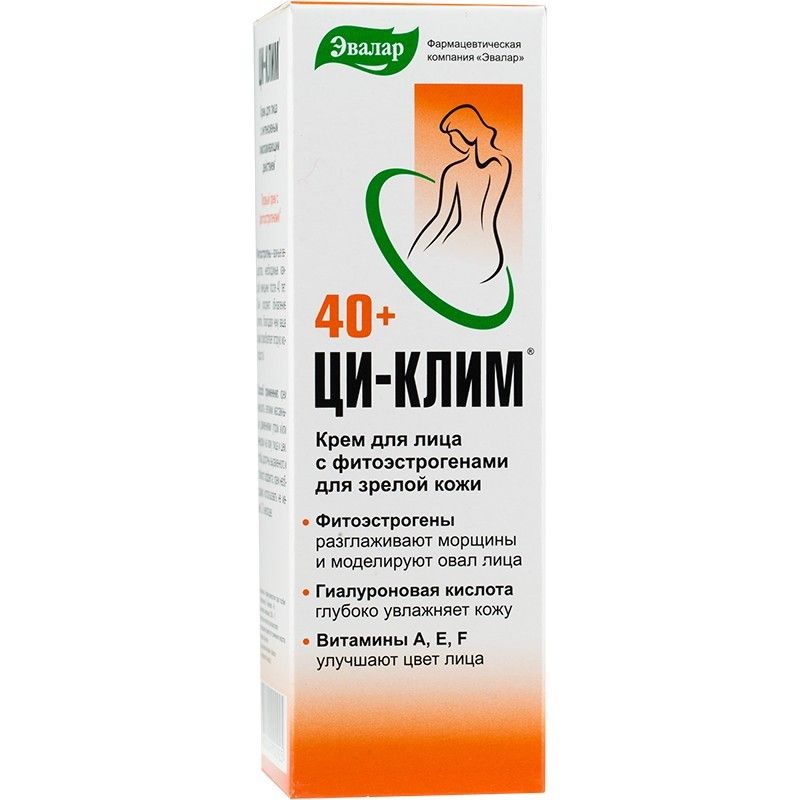 TSI-KLIM KÜPSELE NAHALE FÜTOESTROGEENIDEGA NÄOKREEM  40+ 50g EVALAR 