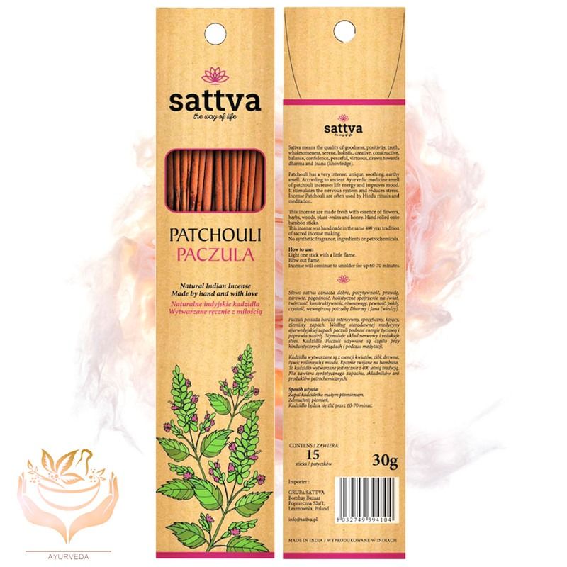 VIIRUKIPULGAD PATCHOULI  LÕHNAGA 30G (15 TK) SATTVA