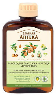 ZELENAJA APTEKA MASSAAŽI ÕLI JA HOOLDUS ELASTSE KEHA 200 ML