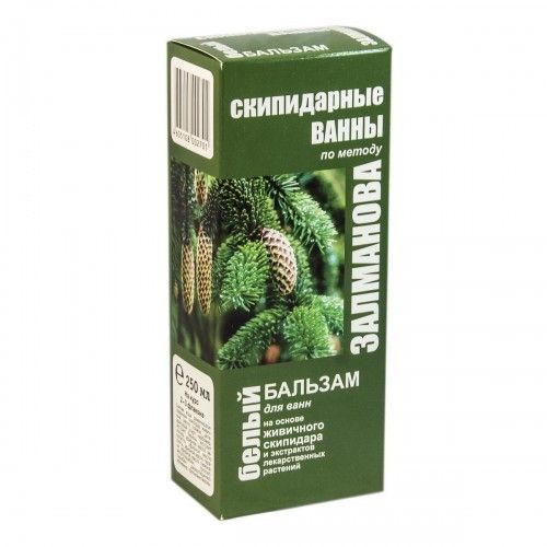 ZALMANOVI VALGE PALSAM TERPENTIINIVANNID 250ML - MEDIKOMED