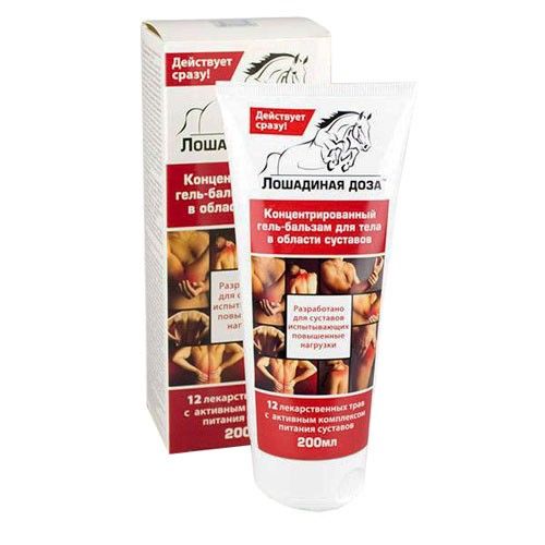 LOŠADINOE ZDOROVJE 12 RAVIMTAIMEDE KONTSENTREETIRUD GEEL-PALSAM LIIGESTELE 200ML - KorolevFarm EU