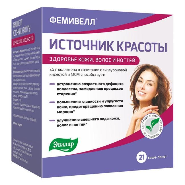 Фемивелл источник красоты (коллаген, гиалуроновая кислота, МСМ), саше №21 по 11,0 г