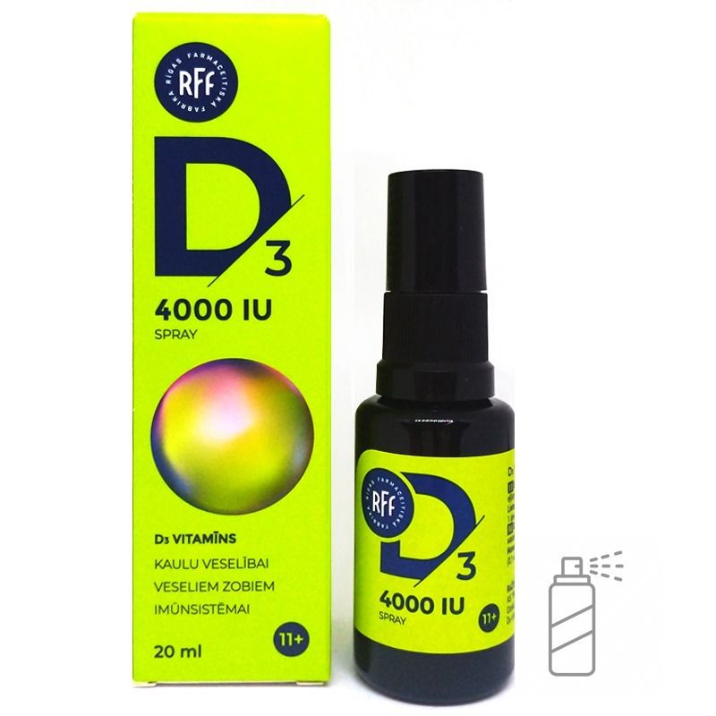 D3 VITAMIINI 4000 IU Sprei 20ml Rigas Farm Fabrika
