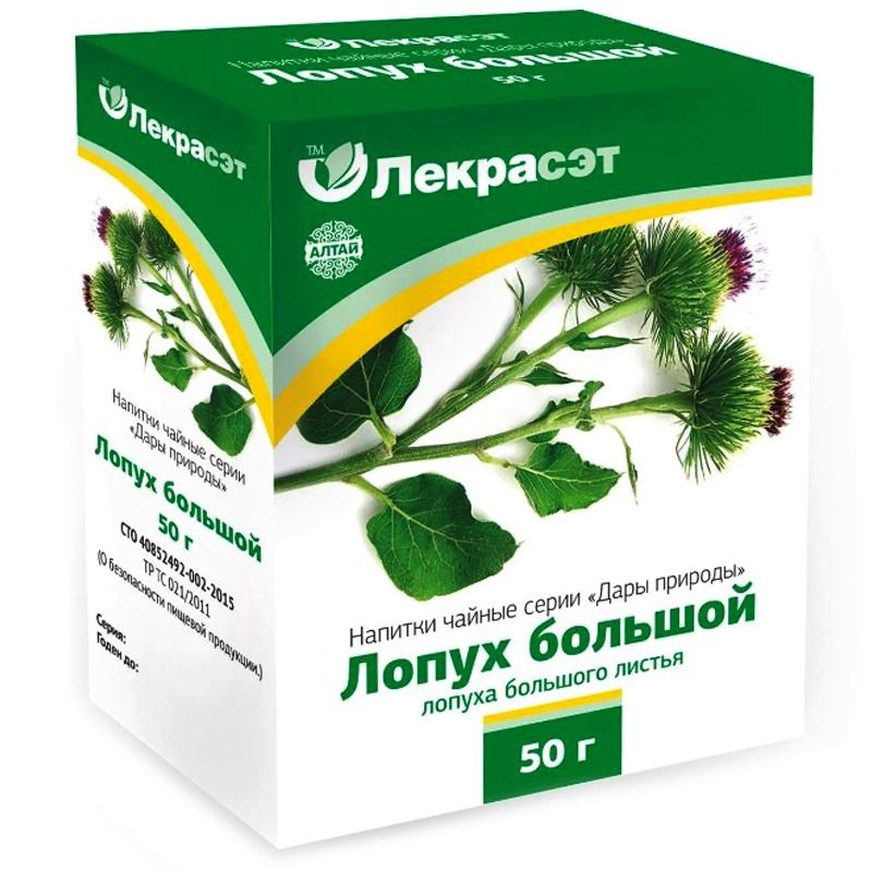Лопух большой,  листья 50гр ЛекраСЭТ (Arctium)