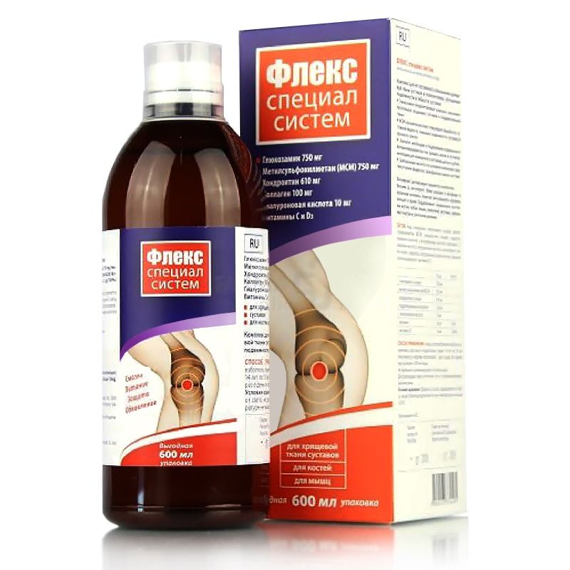 Liigese kõhre loomuliku toetuse siirup "Flex Special System" 600 ml