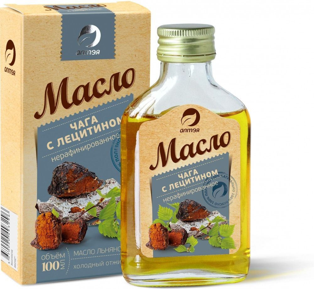 "Alteja" Linaseemneõli "Chaga letsitiiniga" rafineerimata, 100 ml 