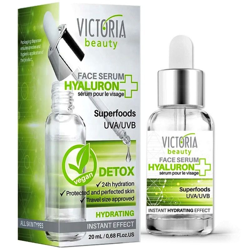 "Victoria Beauty" Näoseerum hüaluroonhappe, teo mutsiini ja UVA/UVB filtritega 20 ml 