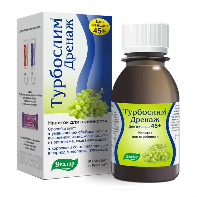 EVALAR KONSENTRAAT, TOIDULISAND MAGUSAINEGA "TURBOSLIM DRENAAŽ", 100 ML