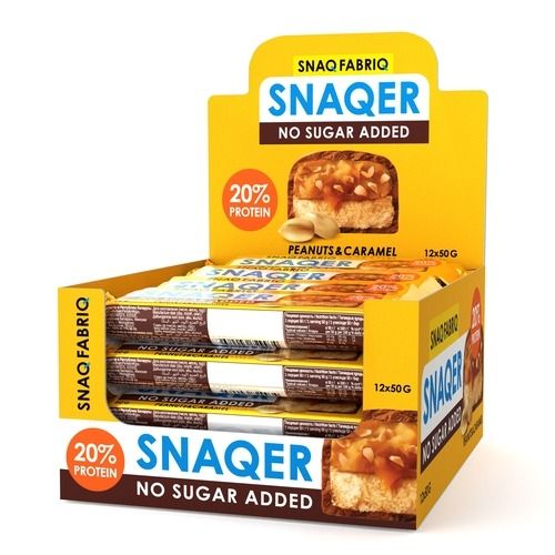 Glasuuritud batoon, maapähklid ja karamell, 50 g - Snaq Fabriaq Snaqer