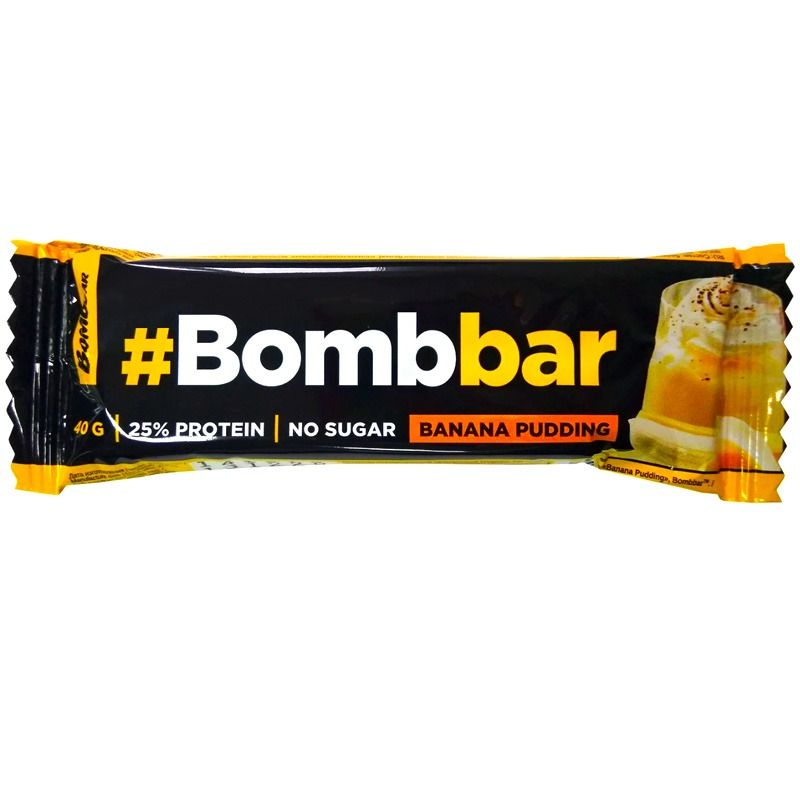 BOMBBAR Proteiinibatoon šokolaadis Banaanipuding 40g