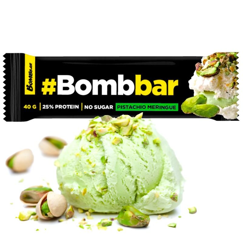 BOMBBAR Proteiinibatoon šokolaadis Pistaatsia besee 40g