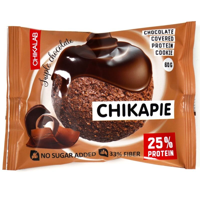 CHIKALAB Печенье глазированное с начинкой  60гр (Тройной шоколад)