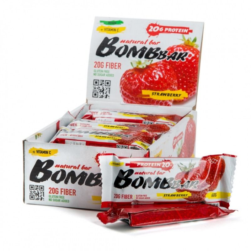 Proteiinibatoon "Maasikas", 60 g - Bombbar