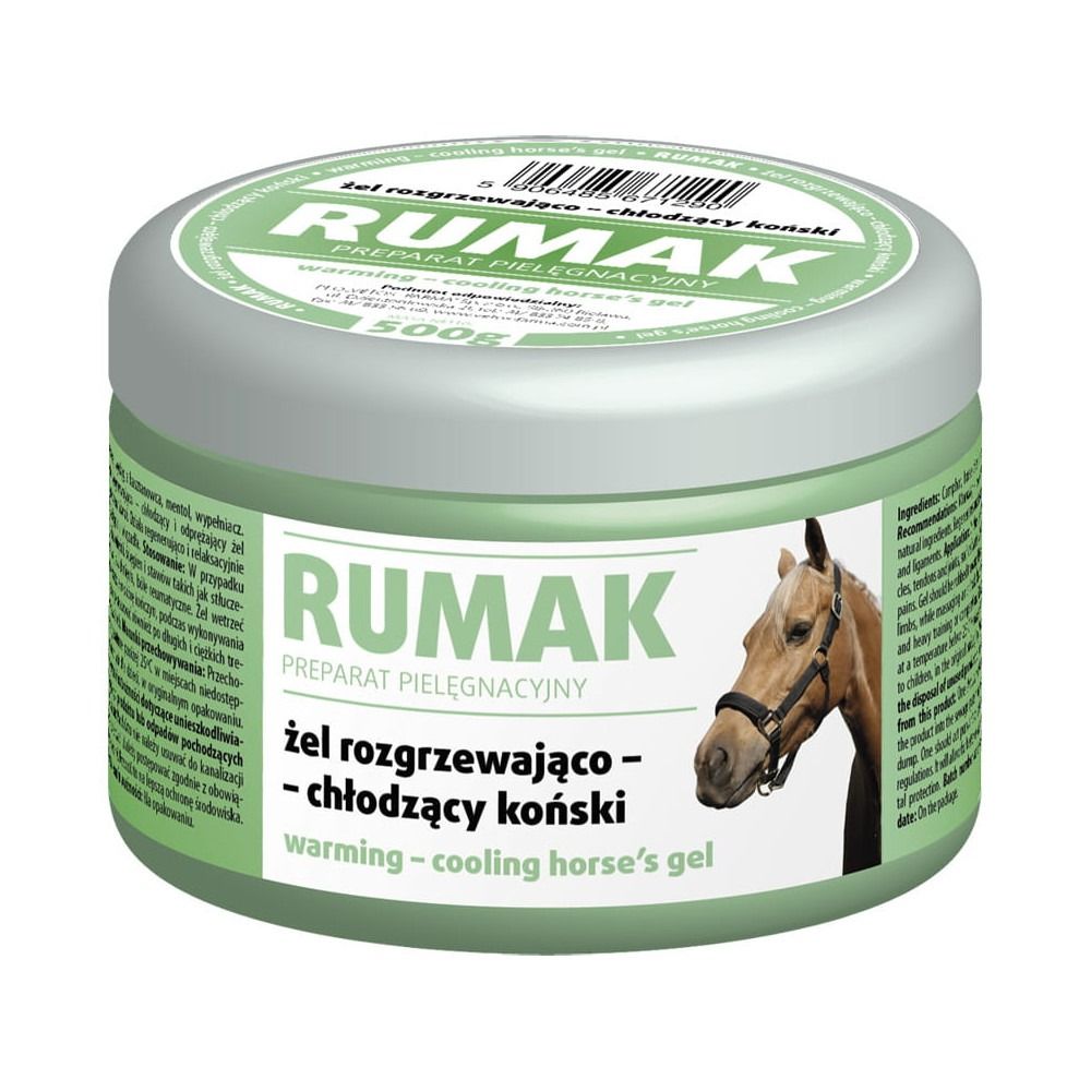 Soojendav ja jahutav geel hobustele 500g.Rumak 