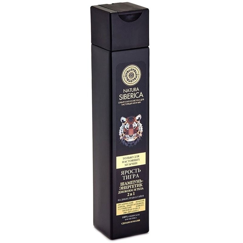 "Natura Siberica Men" Energiašampoon kehale ja juustele Fury of the Tiger, 250 ml