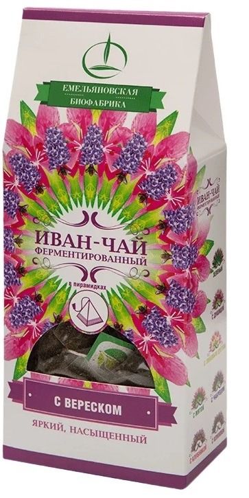 Иван-чай листовой ферментированный с вереском пирамидка 30 г