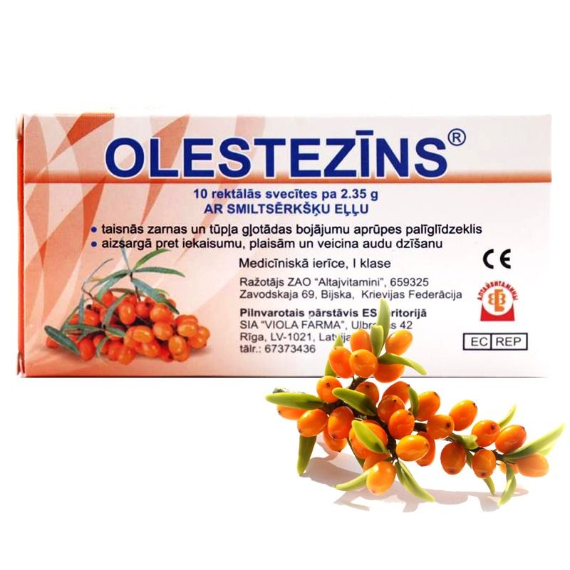 Olestesin, Astelpaju rektaalsed küünlad N10