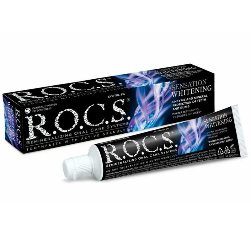 Hambapasta ROCS .® Sensatsiooniline valgendav toime, 60 ml