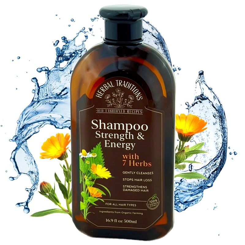 "Herbal Traditions" JUUKSEŠAMPOON 7 ÜRDIGA, TUGEVDAV JA KASV, 500ML
