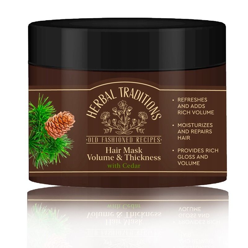 "Herbal Traditions" JUUKSEMASK SEEDRIPUUGA, VOLÜÜMI SUURENDAV JA TUGEVDAV,  300ML 