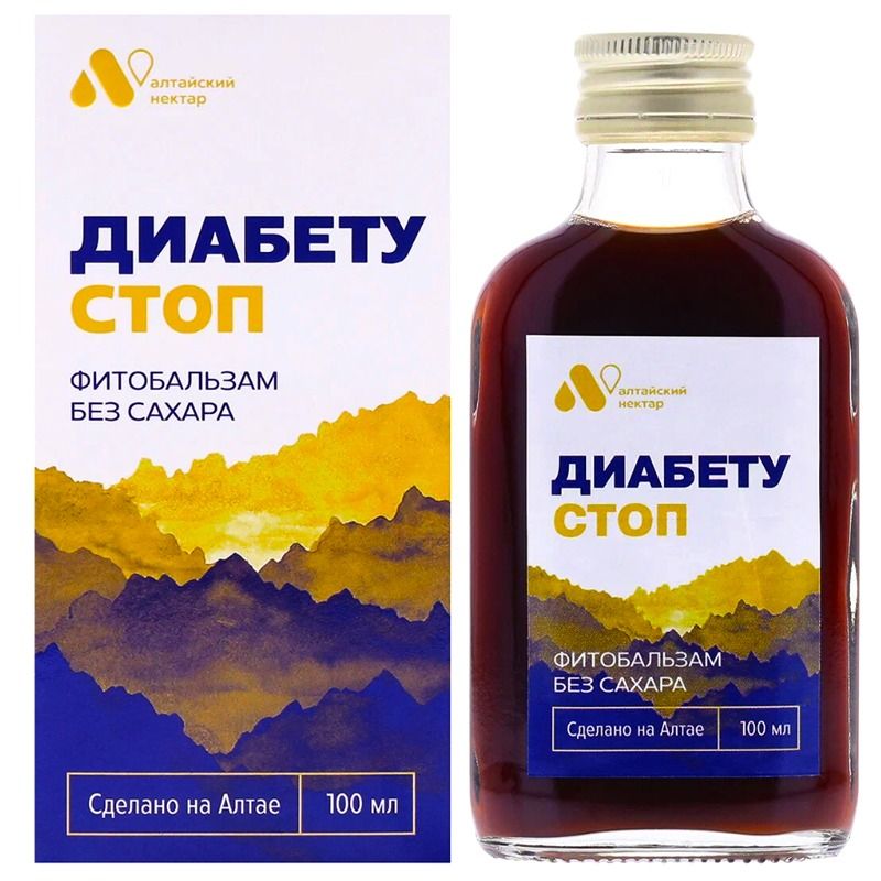 "Altai nektar" FÜTOPALSAM "DIABEETI STOP" ILMA SUHKRUTA, 100 ml