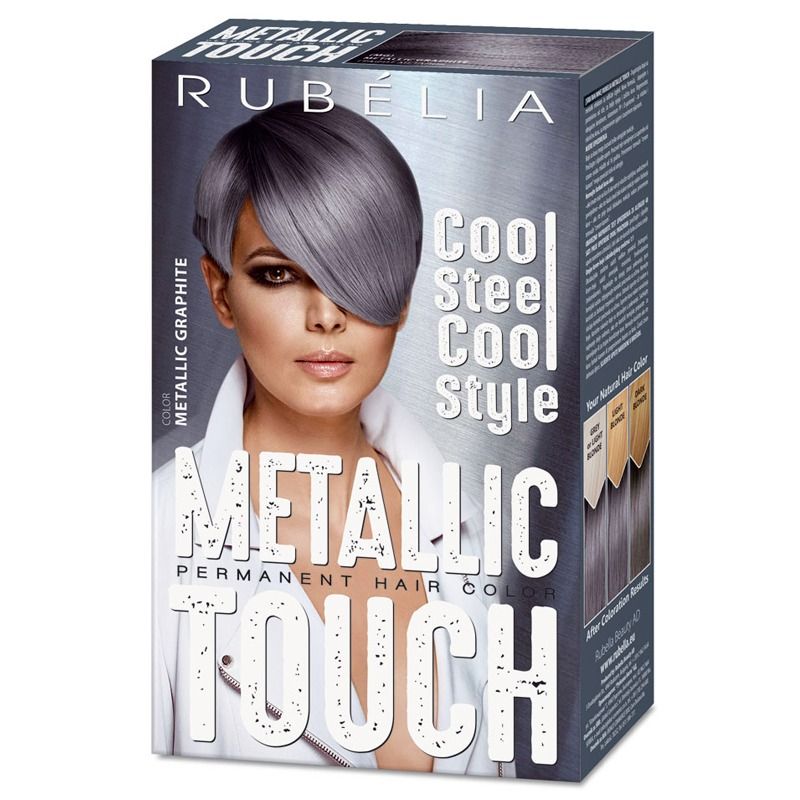 RUBELLA METALLIC TOUCH JUUKSEVÄRV METALLIC GRAPHITE, 115 ML