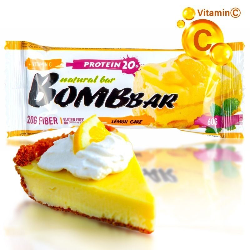 "BOMBBAR" Proteiinibatoon Sidrunikook, 60 g.