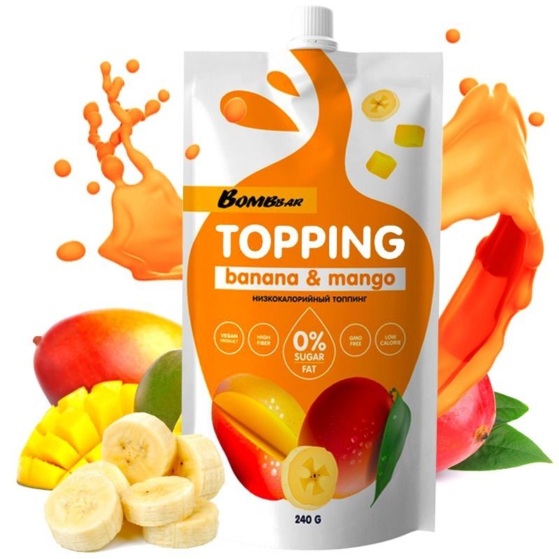 "Bombbar" Madala kalorsusega magus topping "Banaani-mango", 240 g