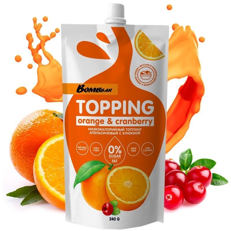 "Bombbar" Madala kalorsusega "Apelsin jõhvikaga", 240 g