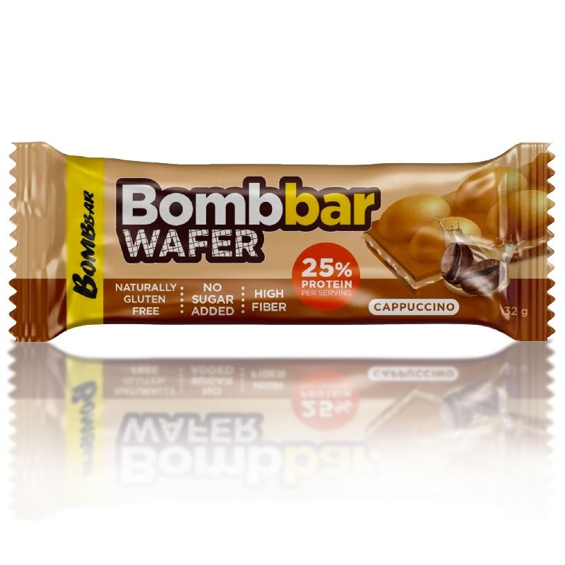 Vahvlibatoon Piima-pähklipastaga, cappuccino maitsega "BOMBBAR", 32 g