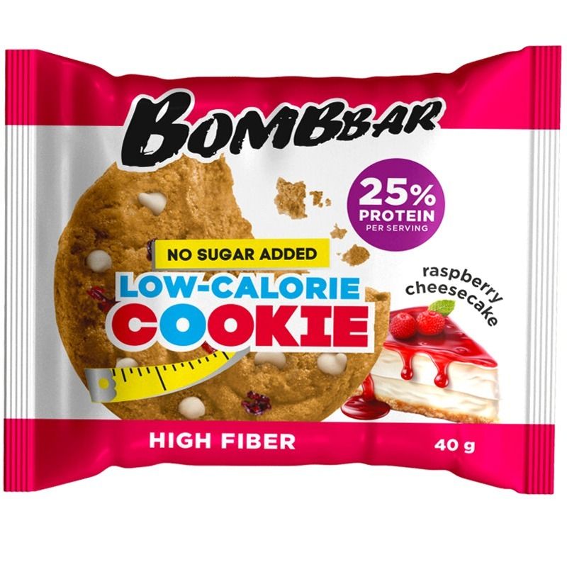 "Bombbar" madala kalorsusega proteiiniküpsis "Vaarika juustukook", 40 g