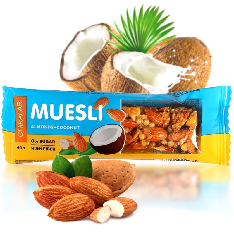 "CHIKALAB" Mandli-müslibatoon kookosega, 40 g