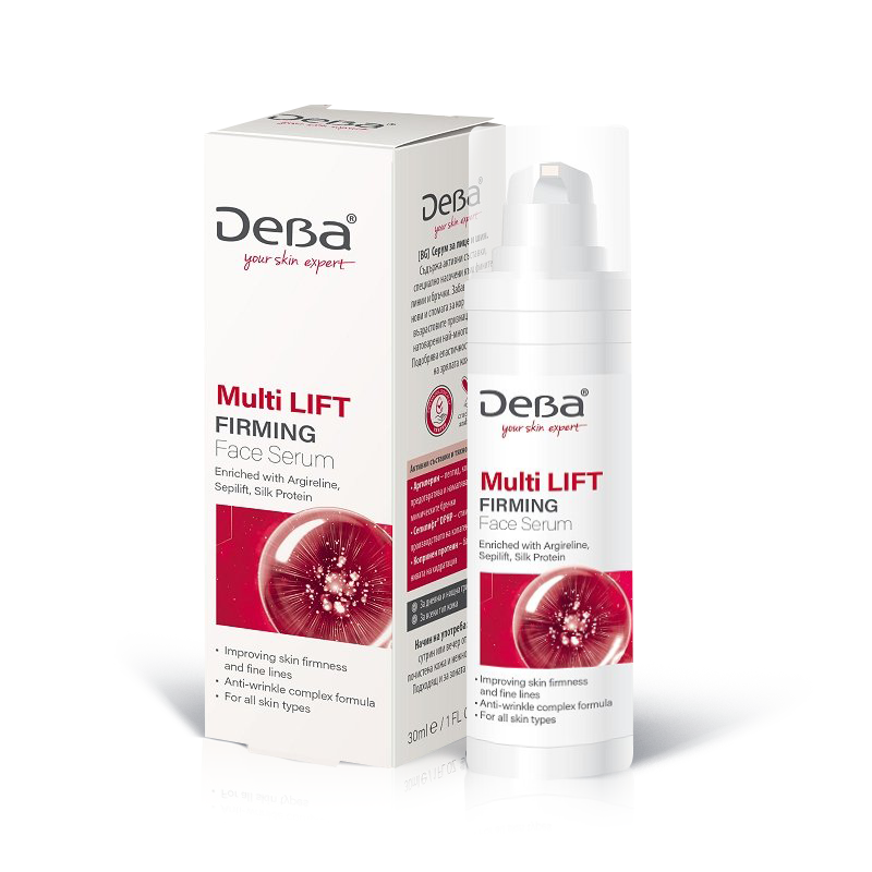"DeBa Multi Lift" nahka pinguldav seerum näole ja kaelale, 30 ml.